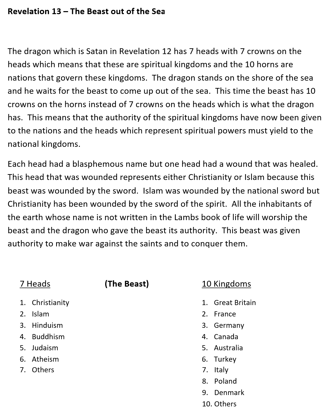 Rev 13 Sea